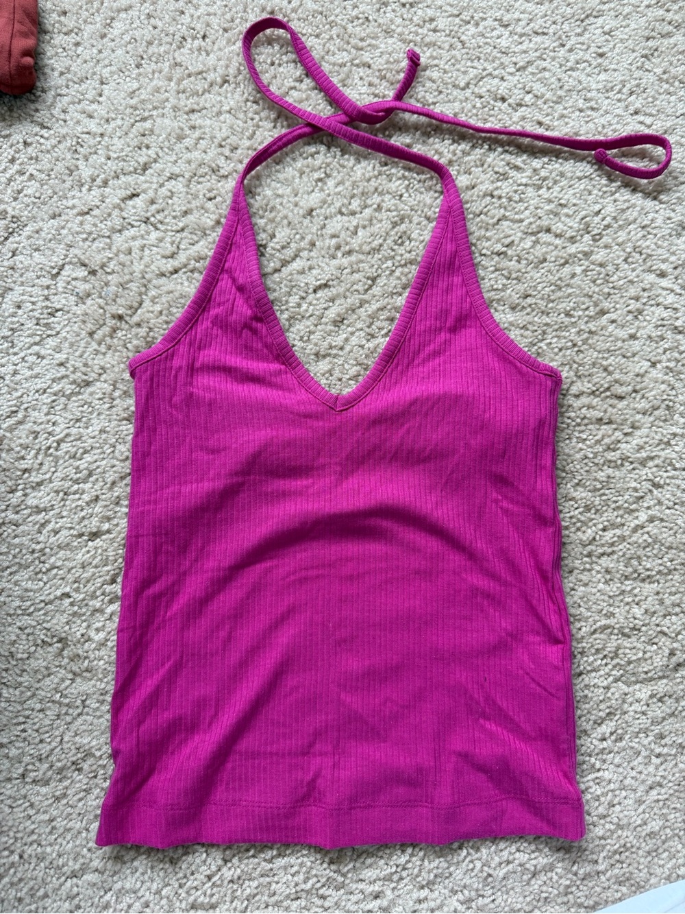 Old Navy Ribbed Halter Tank Top - Magenta